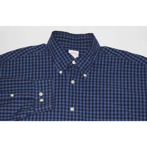 Brooks Brothers 346 Men's Long‎ Sleeve Button Down Shirt Size Large - Picture 2 of 7